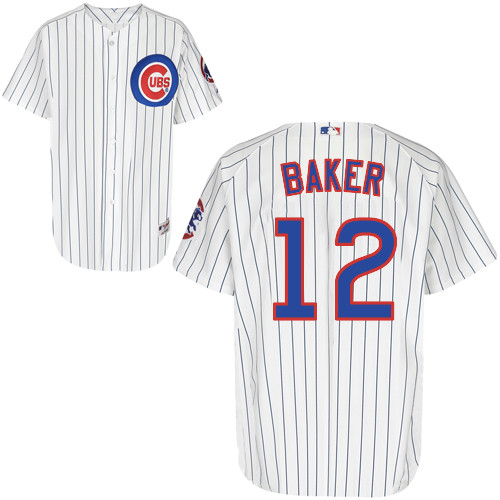 John Baker #12 MLB Jersey-Chicago Cubs Men's Authentic Home White Cool Base Baseball Jersey